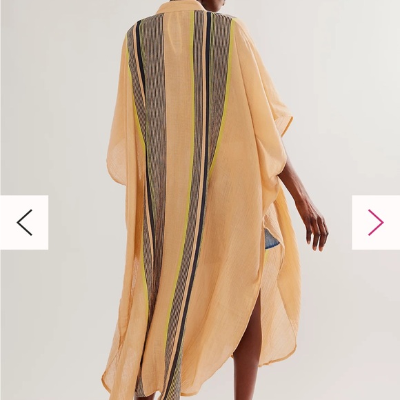 NWOT FREE PEOPLE Tiny Flaw Vacation Mode kaftan $98 retail NEW Natural - Picture 2 of 6